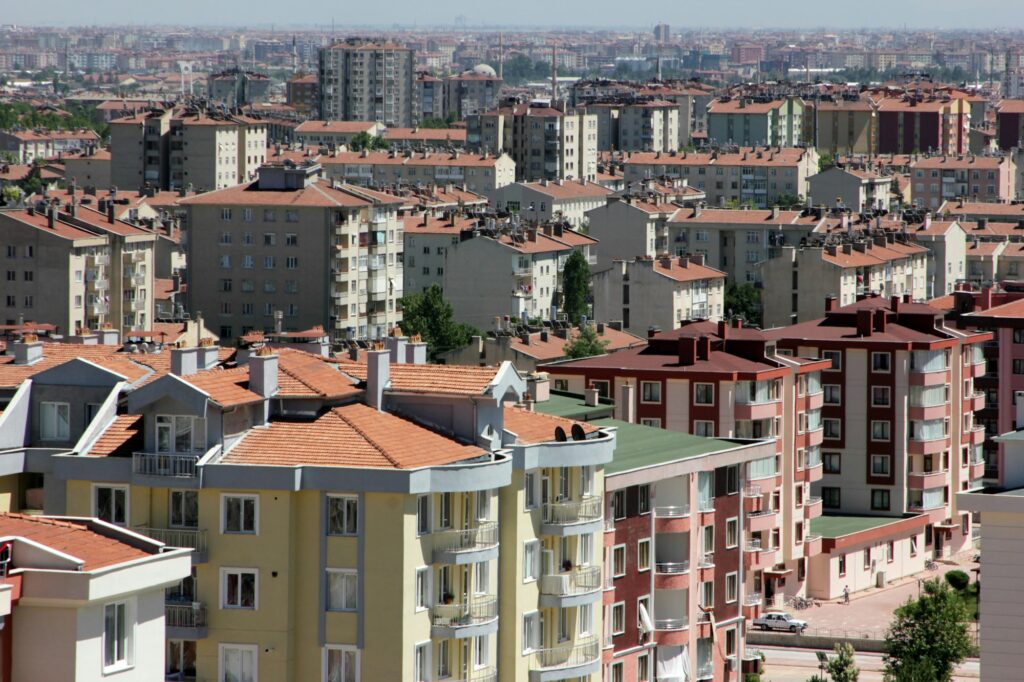 New buildings in the city center.